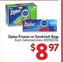 Ziploc Freezer or Sandwich Bags