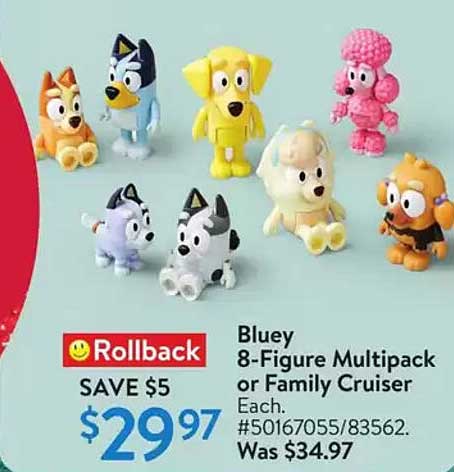 Bluey 8-Figure Multipack or Family Cruiser