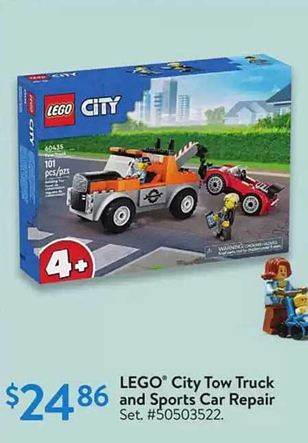 LEGO® City Tow Truck and Sports Car Repair Set.