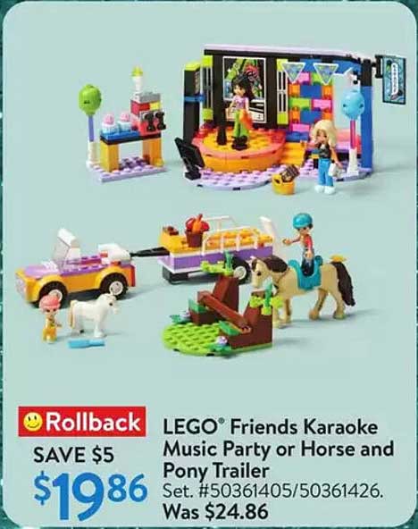 LEGO® Friends Karaoke Music Party or Horse and Pony Trailer