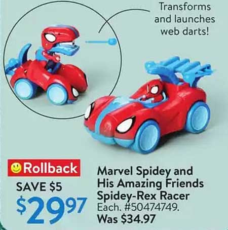 Marvel Spidey and His Amazing Friends Spidey-Rex Racer