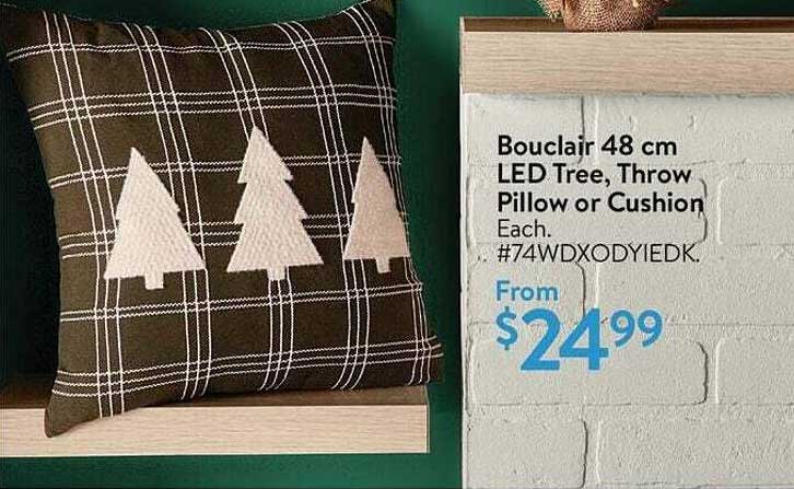 Bouclair 48 cm LED Tree, Throw Pillow or Cushion