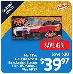Nerf Pro Gel Fire Ghost Bolt Action Blaster