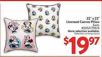 Licensed Canvas Pillow
