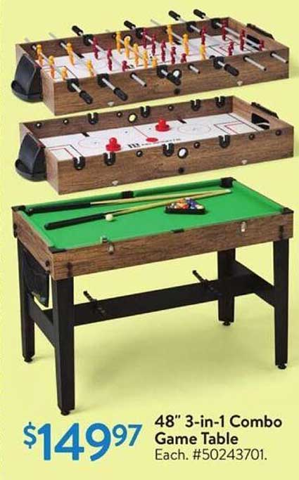 48" 3-in-1 Combo Game Table