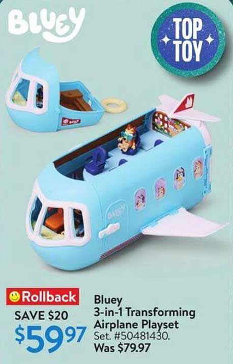 Bluey 3-in-1 Transforming Airplane Playset