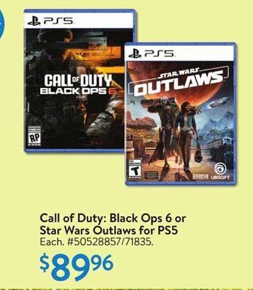 Call of Duty: Black Ops 6 or Star Wars Outlaws for PS5