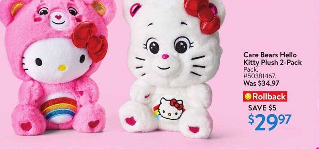 Care Bears Hello Kitty Plush 2-Pack