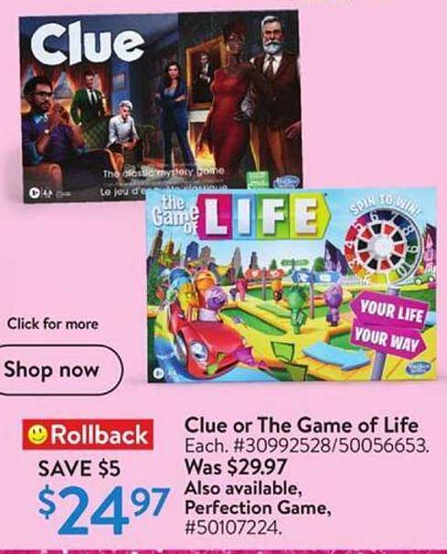 Clue or The Game of Life