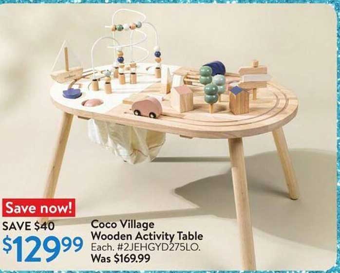 Coco Village Wooden Activity Table