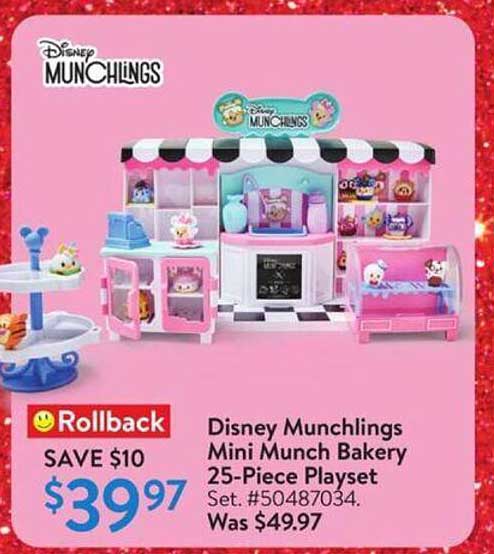 Disney Munchlings Mini Munch Bakery 25-Piece Playset