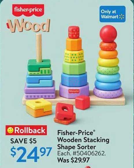 Fisher-Price Wooden Stacking Shape Sorter