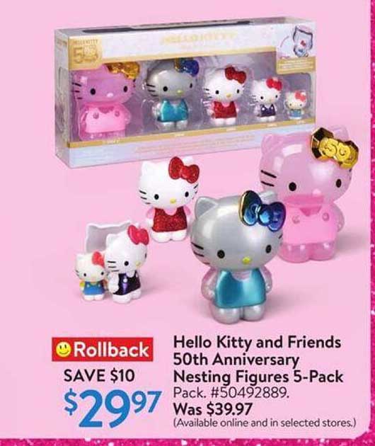 Hello Kitty and Friends 50th Anniversary Nesting Figures 5-Pack