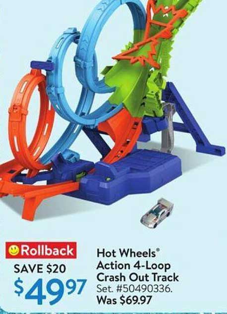 Hot Wheels® Action 4-Loop Crash Out Track