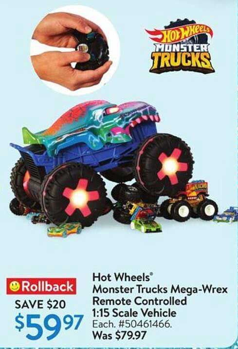 Hot Wheels Monster Trucks Mega-Wrex Remote Controlled