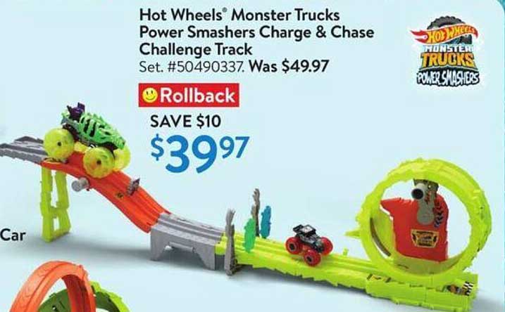 Hot Wheels® Monster Trucks Power Smashers Charge & Chase Challenge Track