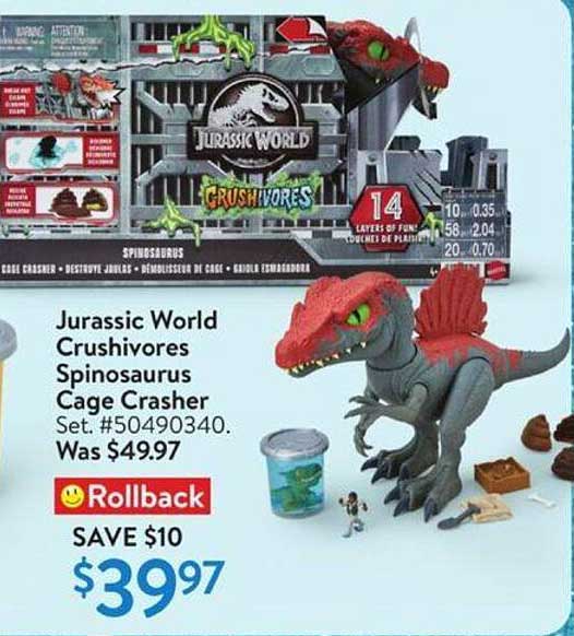 Jurassic World Crushivores Spinosaurus Cage Crasher