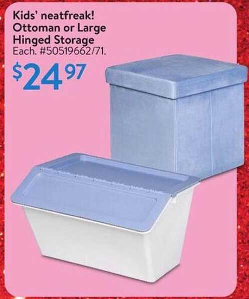 Kids' neatfreak! Ottoman or Large Hinged Storage