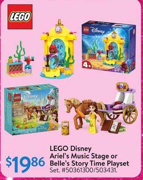 LEGO Disney Ariel’s Music Stage or Belle’s Story Time Playset