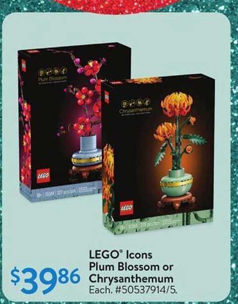 LEGO® Icons Plum Blossom or Chrysanthemum