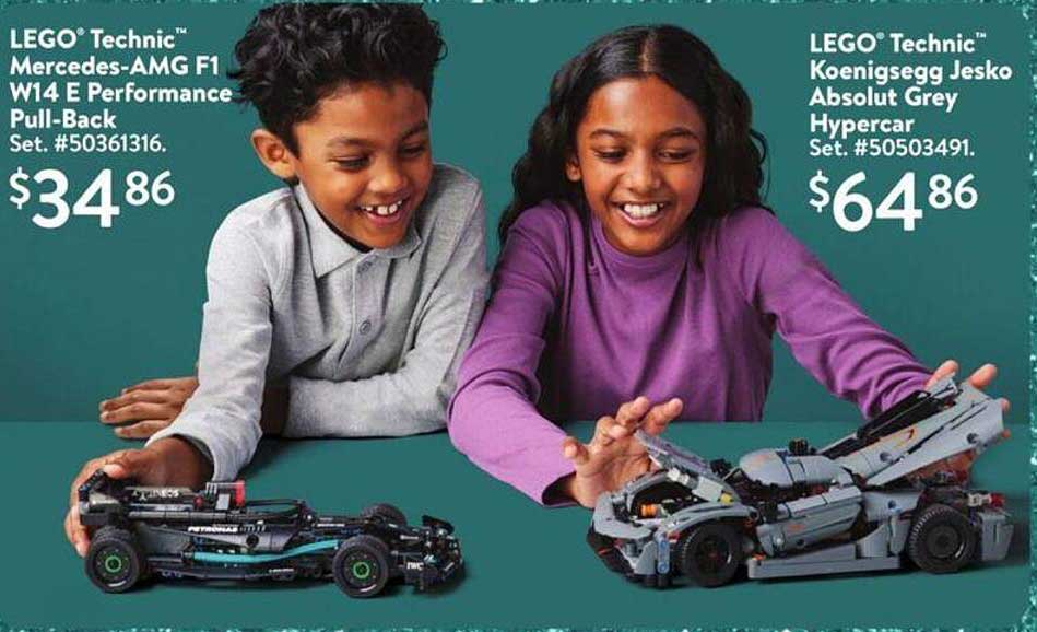 LEGO® Technic™ Mercedes-AMG F1 W14 E Performance Pull-Back  
LEGO® Technic™ Koenigsegg Jesko Absolut Grey Hypercar