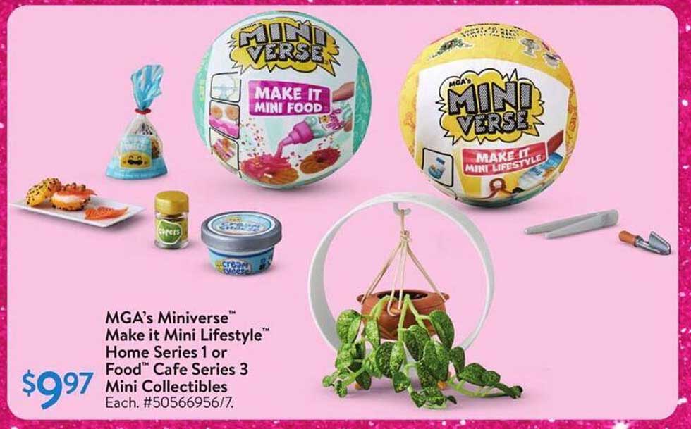 MGA's Miniverse™ Make it Mini Lifestyle™ Home Series 1 or Food™ Cafe Series 3 Mini Collectibles