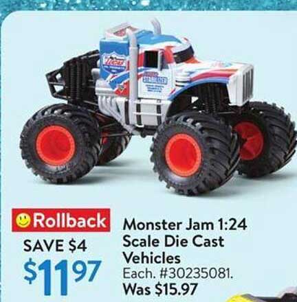 Monster Jam 1:24 Scale Die Cast Vehicles