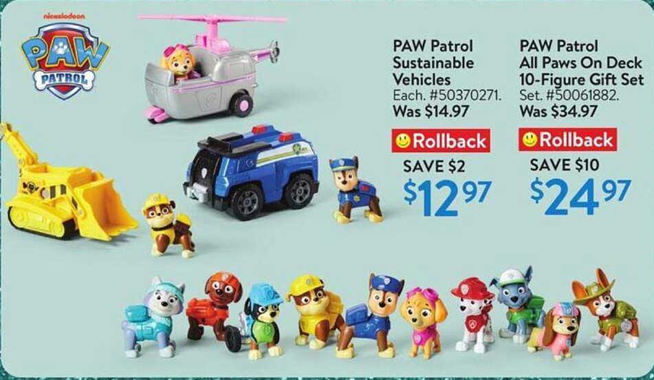 PAW Patrol Sustainable Vehicles  
PAW Patrol All Paws On Deck 10-Figure Gift Set