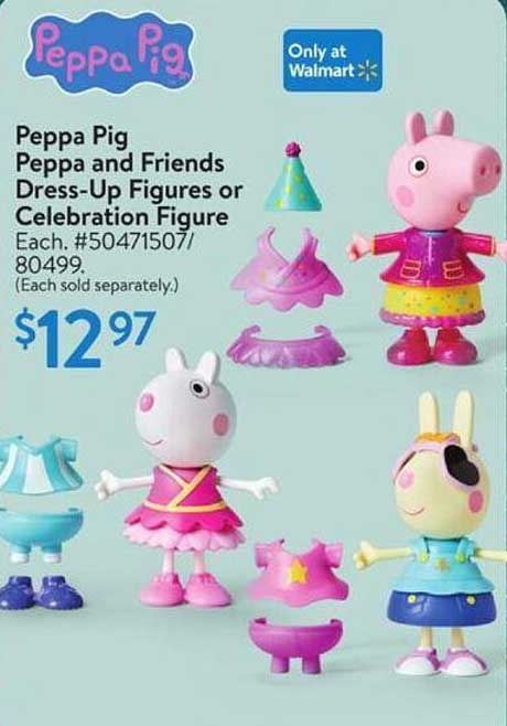 Peppa Pig Peppa and Friends Dress-Up Figures or Celebration Figure