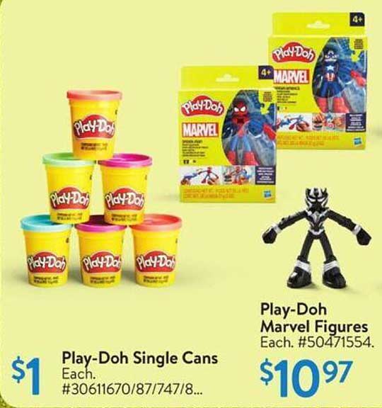 Play-Doh Single Cans  
Play-Doh Marvel Figures