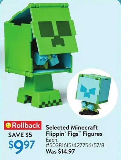 Selected Minecraft Flippin' Figs™ Figures