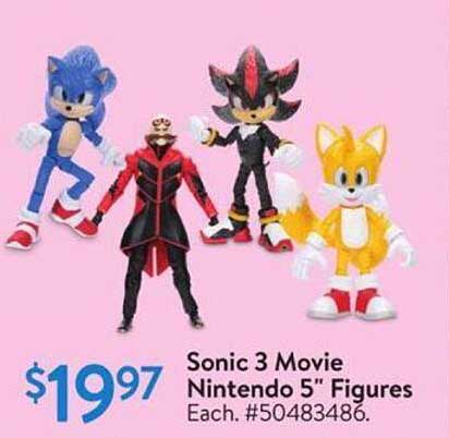 Sonic 3 Movie Nintendo 5" Figures