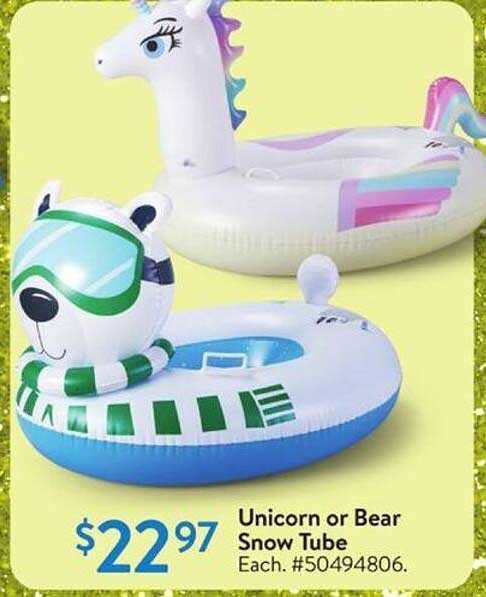 Unicorn or Bear Snow Tube