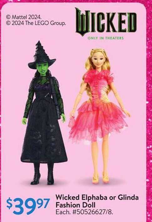 Wicked Elphaba or Glinda Fashion Doll