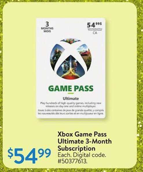 Xbox Game Pass Ultimate 3-Month Subscription