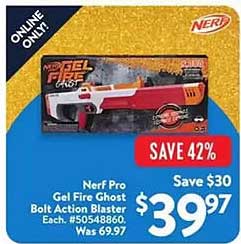 Nerf Pro Gel Fire Ghost Bolt Action Blaster