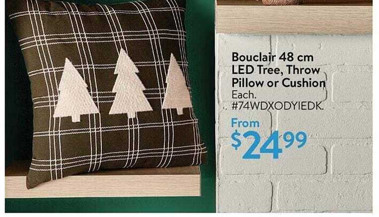 Bouclair 48 cm LED Tree, Throw Pillow or Cushion