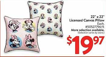 Licensed Canvas Pillow