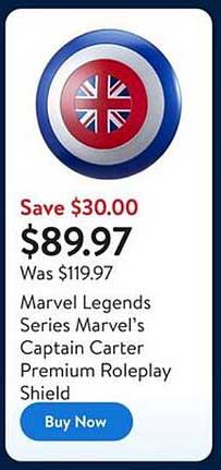 Marvel Legends Series Marvel’s Captain Carter Premium Roleplay Shield