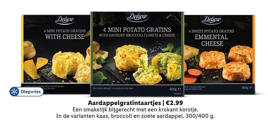 Aardappelgratintaartjes