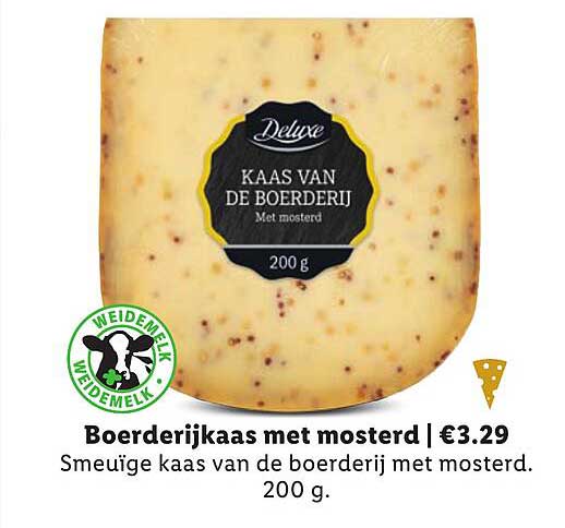 Boerderijkaas met mosterd