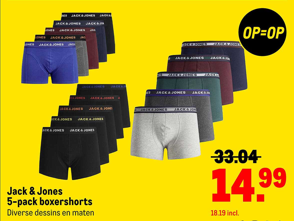 Jack & Jones 5-pack boxershorts