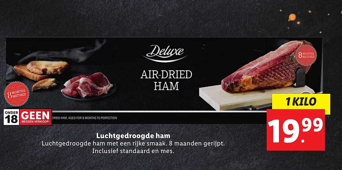 Luchtgedroogde ham