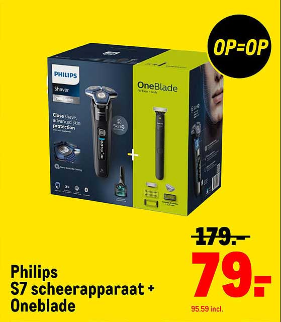 Philips S7 scheerapparaat + Oneblade