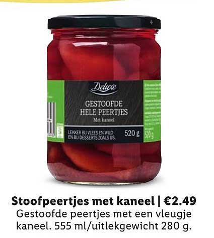 Stoofpeertjes met kaneel