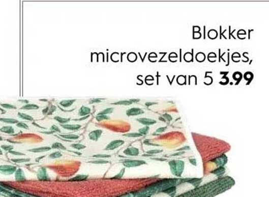 Blokker microvezeldoekjes, set van 5