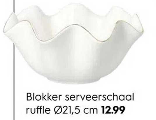 Blokker serveerschaal ruffle Ø21,5 cm