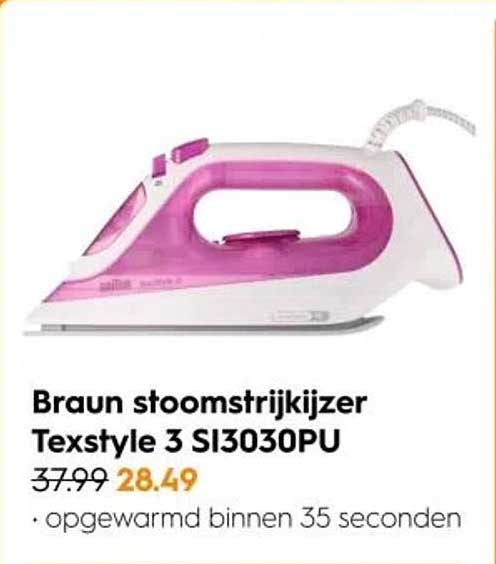 Braun stoomstrijkijzer Texstyle 3 SI3030PU