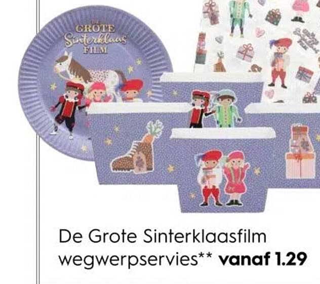 De Grote Sinterklaasfilm wegwerpservies**