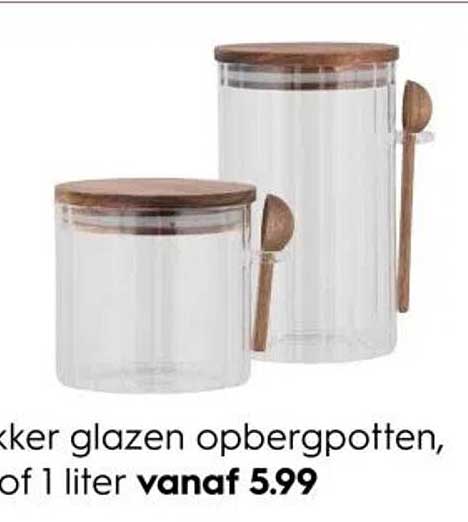 Glazen opbergpotten